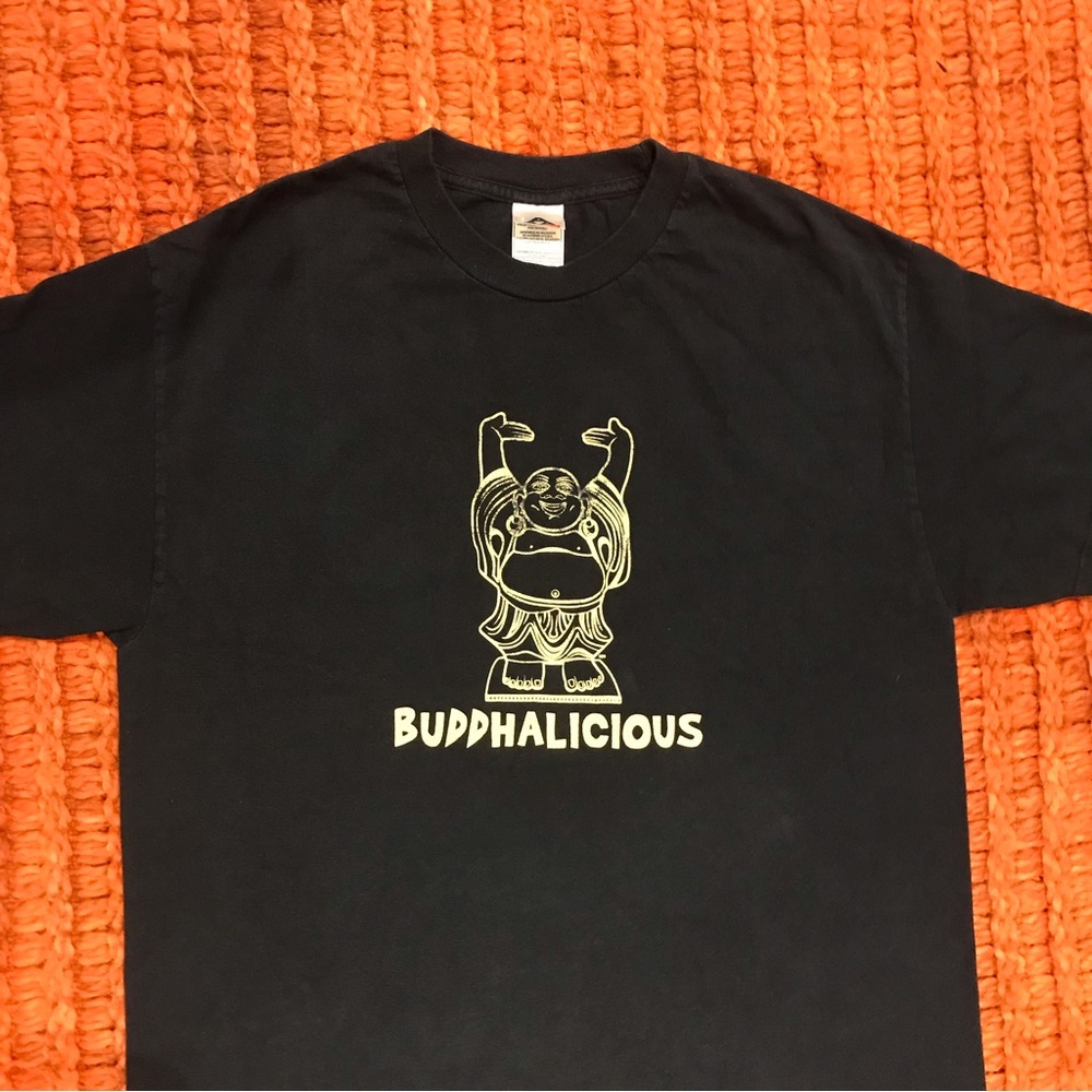 Vintage Buddha Buddhalicious T-Shirt Black Mens Large